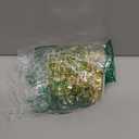 Christmas Garland Iridescent Tree Gold Bead Decoration, Vintage Twinkle Ice Double Twist Bead String Ornaments for Indoor Outdoor Decorations, Rustic Crystal Beaded Home Decor, 16ft