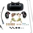Tailgate Hardware Rebuild Kit Compatible with 1999-2006 Chevrolet Silverado GMC Sierra, Tailgate Handle Latch and Bezel Trim with Rod Clips Replace# 15228539,15997911,15921948, 5921949
