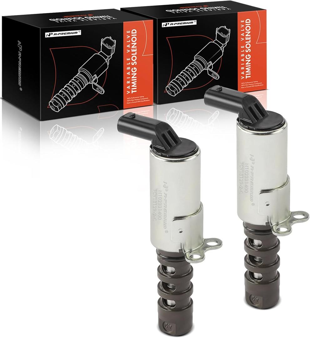 A-Premium 2-PC Engine Variable Valve Timing (VVT) Solenoid Compatible with Audi A4 Quattro 2009-2009, Q5 2009-2012, A5 2010, A5 Quattro 2008-2010, A6 2009-2011, A6 Quattro 2009-2011, S4 2010-2012, S5