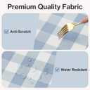 Checkered Tablecloth Rectangle Gingham Table Cloths Waterproof Wrinkle Free Buffalo Plaid Table Covers Washable for Dining, Parties & Outdoor Picnic(Light Blue,52"70")