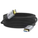 Fiber Optic HDMI Cable 50FT, 8K Long HDMI 2.1 Cable, 48Gbps Ultra High Speed Braided 8K@60Hz 4K@120Hz, Dynamic HDR, eARC, HDCP 2.2&2.3, 3D, for PS5, Xbox, HDTV, Laptop, Monitor