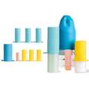 Bottle Covers for Travel, Leak Proof Elastic Sleeves, Travel Size Container Covers, Holiday Essentials for Women, Multiple Sizes Cover Suit for Various liquids Toiletries Bottles (8pcs)
