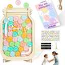 Personalized Magnetic Reward Jar, Smiley Faces Jar with Colorful Letter Stickers, Ideal for Classroom Reward System, Home Chore Chart, Positive Behavior Training (42PCS Smiley)