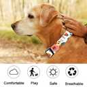 SXboxing Dog Collar, Cute Dog Collar for Small Medium Large Dogs, Personalized Adjustable Soft Pet Collars with Quick Release Buckle for Walking Running, Cute Red Floral