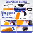 Toy Guns for Kids Ages 8-12, Electric Toy Sniper Rifle, Realistic Automatic Foam Sniper with Scope Tactical Vest Kit, Shooting Game Toys Ideal Birthday for Boys