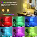Wowag Cordless Table Lamp,5000mAh Rechargeable Battery Operated Desk Lamp,3 Colors & 7 RGB Stepless Dimmable,Portable Wireless Touch Bedside Night Light for Restaurant, Home,Decor Party,Flaxen Shade