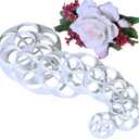 KALAIEN 11pcs set Rose Flower Cutters Set Sugar Paste Baking Mould Cookie Pastry Plunger Cutter Kitchen Tool (White)