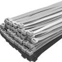 XINGO 12 Inch Silver Zip Ties Heavy Duty 100 Pack, 120 LBS Tensile Strength, Premium Nylon Cable Wire Ties, Self-locking Plastic Ties for Indoor and Outdoor Use