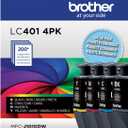 Brother Genuine LC4014PKS Standard Yield 4-Pack Ink Cartridges Includes 1 Cartridge Each of Black, Cyan, Magenta and Yellow