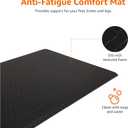 Amazon Basics Anti-Fatigue Standing Mat, Non-Slip, Cushioned Comfort Mat for Home, Office and Kitchen, 20" x 36" x 0.6", Black, 1-Pack