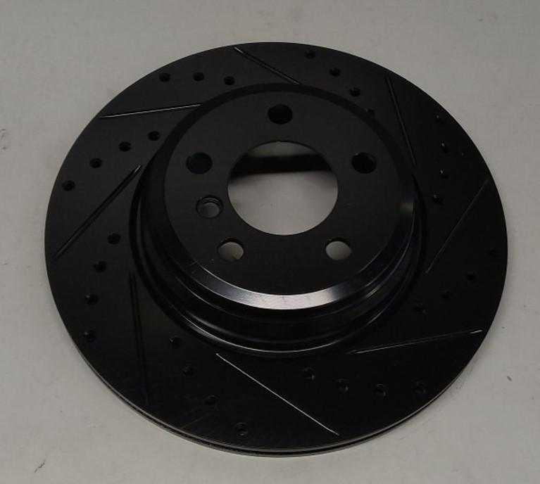 Dynamic Friction 633-31046R - Drilled and Slotted Black Zinc Brake Rotor