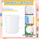 SiliFine 24 Pcs Plastic Mugs with Handle 12 oz Unbreakable Plastic Coffee Mugs Reusable Plain DIY Coffee Cups for Graduation Party Home Restaurant (White)