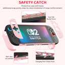 FANPL Pink Case Bundle for Nintendo Switch 2 (2025) Accessories, Portable Hard Carrying Cover with Protective Skin , Screen Protector, 2 Thumb Grips