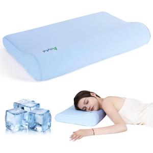 Memory Foam Pillows, Patented Ergonomic Cervical Pillow for Neck Pain Relief, Comfortable and Breathable Cooling Pillow, Bed Pillow for Side, Back and Stomach Sleepers