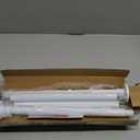 White Shower Curtain Rod,1 Inch Diameter Stainless Steel Adjustable Spring Tension Rods 32 to 68",with Holders,Anti-Slip,Curtain Rods No Drilling(1 Pack)