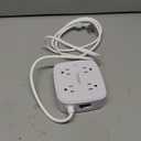 Surge Protector Power Strip - YISHU 8 Widely Outlets with 2 USB-C(PD 30W) and 2 USB-A Ports, 3 Side Outlet Extender with 6Ft Flat Plug Extension Cord, Wall Mount, Desk USB Charging Station, ETL,White