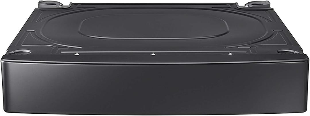 SAMSUNG 27 Wide Laundry Riser Pedestal Stand for 27 Wide Front Load Washer or Dryer, Lifts Machine 6in Height, WE272NV/A3, Stainless Steel, Brushed Black