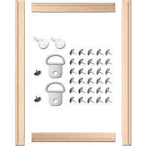 DIY Canvas Stretcher Bars 16x24 Inch Canvas Frame Kit - Easy to Assemble, Gallery Wrap Oil Frame Kits Canvas Wood Stretcher Bars- for Oil Paintings, Prints, Paint by Numbers & Posters