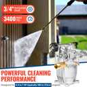 YAMATIC 3/4" Shaft Horizontal Pressure Washer Pump 3400 PSI 2.5 GPM Replacement Pump for Power Washer Compatible with Homelite, Troybilt, Simpson, Karcher, Honda GC160 GC190, AR RMV 2.5G30