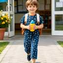 LUCKYLI Toddler Boy's Clothing Sets Kids 2 Piece Summer Outfits Short Sleeve T-Shirt and Short Boys Clothes 3-8 Years (Blue)