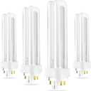 (4 Pack) PLC-18W 865, 4 Pin G24q-2, 18 Watt Double Tube, Compact Fluorescent Light Bulb, Replaces Sylvania CF18DD/E/865 and Philips - PL-C 18W/865/4P/ALTO