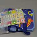 Esjay Toddler Busy Board Montessori Toys for Boys, Sensory Book Educational Activities for Learning Fine Motor Skills, Birthday Gifts for Boys Toddlers, Travel Toys for Airplane Car, Blue Dinosaur