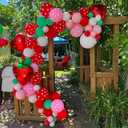 HILAVO Red and Pink Balloons Strawberry Hot Pastel Light Pink Rose Red Latex Balloons Polka Dot Party Helium Balloon for Sweet Girl Berry Baby Shower Birthday Valentines Day Summer Party Decorations, 12 Inch - 35Pcs