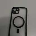 BERFY for iPhone 13 Case, Compatible with MagSafe, Built-in Privacy Screen Protector and Camera Protection, Anti-Spy Full Body Shockproof Clear Phone Case for 13 6.1", Black