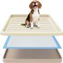 Dog Pee Pad Holder for Small and Medium Dogs, Two-Layer Mesh Dog Potty Tray, Indoor Puppy Pad Holder for Potty Training, Gentle on Paws, Easy-Clean Leak-Resistant Fits 22 22 Inches Pee Pads