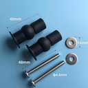 Universal 2PCS Toilet Seat Hinges Screws, Toilet Seat Top Fixing Part,Toilet Lid Screws Rubber Top Nut