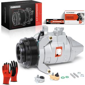 A-Premium A/C Compressor with Clutch Compatible with Ford F-150 2.7L Turbocharged 2015-2017, DKS20 Style