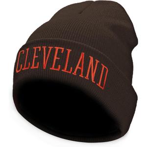 Winter Hat Cities Beanie for Men and Women Knit Cuffed Cap Perfect for Gifts (Black)