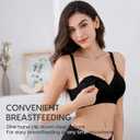 Vinfact 3 Pack Nursing Bras for Breastfeeding Seamless V Neck Maternity Bra Women Pregnancy Breastfeeding Bra (Gray, XL)