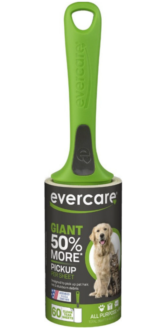 Evercare Giant Pet Hair Roller Giant Lint Roller - (60 X-Large Sheet Roll) 3 pcs