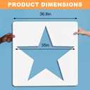 Cinnvoice 35 x 35 Inch Large Star Stencil Reusable Plastic for Yard, Walls, Fabric, Canvas, Flag, DIY Crafts and Independence Day Project