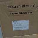 BONSEN 14-Sheet Paper Shredder for Home Office, Heavy Duty Cross Cut Shredder with 5.3 Gal Pullout Bin, Quiet Shredder for CDs/Credit Card/Staple, P-4 Security, Anti-Jam System