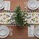 2 x XCHI Rainbow Love Heart Plaid LGBTQ Table Runner Pride Day Inclusion Lesbian Gay Bisexual Transgender Queer Homosexual Equality Decorations for Home Kitchen Party 13x36 Inch