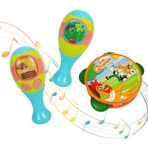 La Granja De Zenon Newborn Toys Bartolito Maracas for Kids with Electric Egg Shakers Maracas Lorito Pepe Rattles for 3+ Years Old Baby Musical Instrument for Party Games Baby Party Favors3PCS