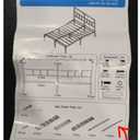 California King Bed Frame with Headboard, 12 Inch Heavy Duty Metal Platform Cal King Bed Frame, No Box Spring Needed, Noise Free, Easy Assemble, Black