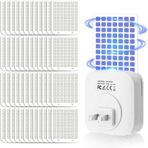 Qualirey 48 Pack Flying Insect Trap Refill Safe Fly Glue Board Insect Catcher, Replacement Sticky Glue Cards for Insect Bug Mosquito Gnat Fruit Fly Trap Indoors