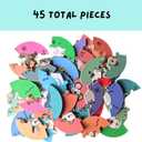 2 x Japanese Circle Animal Puzzles, Learn Basic Japanese Concepts and Animals, Hiragana, Romaji, Kanji, 15 Puzzles, 45 Pieces, Kids, Children, Toddlers, Bilingual, Tot Dojo