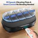 Vibration Plate Exercise Machine, Vibration Plate for Lymphatic Drainage Vibrating Plate with Loop Bands, Whole Body Vibration Plates for Weight Loss Enlarged Panel 99 Speeds 660 LBS Workout