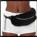 Fur Leather Belt Women Faux Furry Belts Wide Chunky Waist Accessories for Dresses and Pants