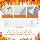 Breling Thanksgiving Fall Pumpkin Table Runner Thanksgiving Pumpkin Rectangle Table Runner Fall Autumn Harvest Decoration for Kitchen Dining Home Dinner Party 13x72 Inch(White)