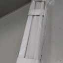 No Drill L-Shaped Vinyl Cordless Mini Blinds,White,31.5" Wx 36" H