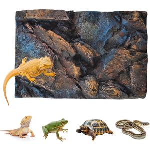 Rock Terrarium Background, 3D Reptile Tank Background Board Amphibian Stereo Backdrop Wall Reptile Stereo Decoration Aquarium Decoration Reptile Gecko Frog Lizard (Blue)