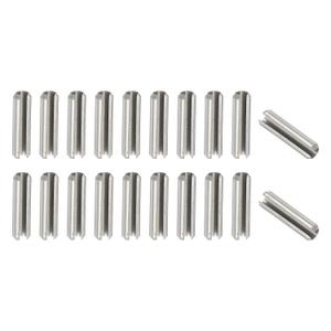 PATIKIL Slotted Spring Pin, 20 Pcs 3/16" x 3/4" (5.3mm x 20mm) 304 Stainless Steel Split Roll Pins Spring Dowel for Home Improvement Automotive Machine Repair, Silver