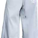 GORGLITTER Men's Wide Leg Baggy Sweatpants Y2K Graphic Zip Hem Casual Workout Athletic Trousers Track Pants Small, Light Grey