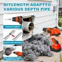 Sealegend 40 Feet Dryer Vent Cleaner Kit/Lint Remover/Upgraded Flexible Quick-Snap Brush with Drill Attachment/Fireplace Chimney Brushes for Easy to Use/Works with or Without Power Drill