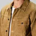 Huckberry Flint and Tinder Men's Flannel-Lined Waxed Trucker Jacket, Water & Weather Resistant Mens Jacket, L